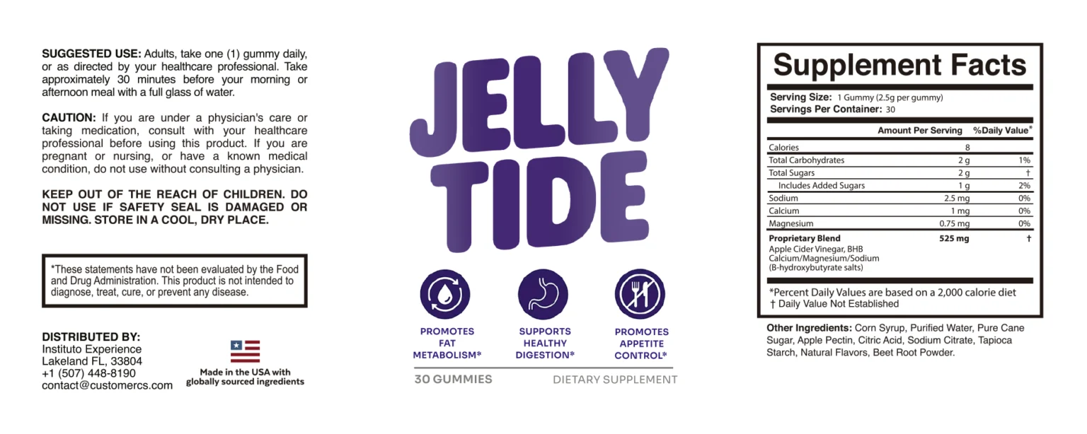 Jellytide supplement facts